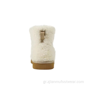 Fluffy αναψυχή αναπνεύσιμων λευκών βελούδινων μπότες χιονιού